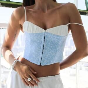 Rumored Women's 'Versailles' French Blue Corset - Size 10 - NWT